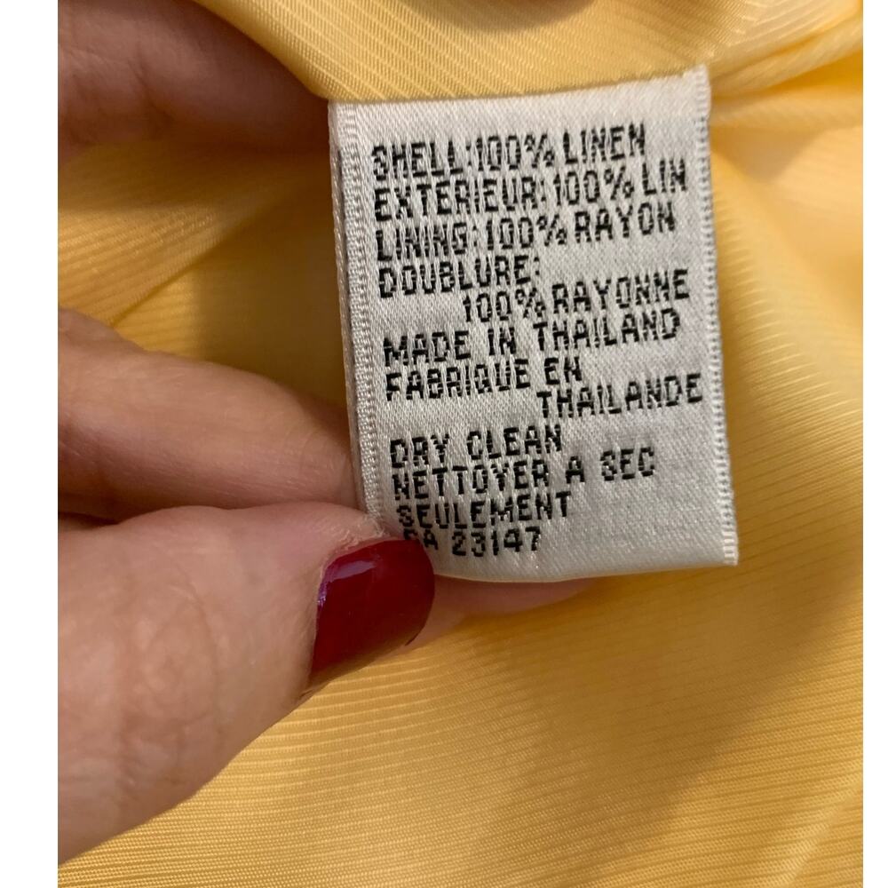 Talbots Pale Yellow Single-Button Blazer - Picture 4 of 9